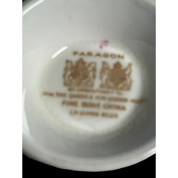Paragon Pale Pink Floral Teacup & Saucer Double Warrant Bone China England The Q